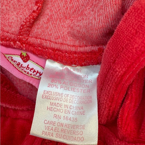 Vintage Strawberry Shortcake Velour Tracksuit Set SS Active Toddler 3T - Picture 4 of 14